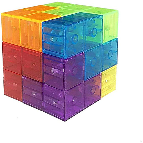 

YongJun Magic Magnetic Building Block - Educational Magnetic Tiles for Kids Stress Relief Toy Puzzle Cubes to Develops Intelligence Ideal for Birthday Gifts (Crystal)