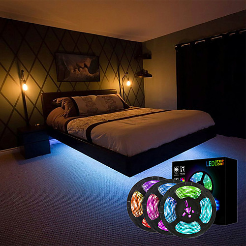 

LED Strip Lights 3x5M RGB Tiktok Lights Flexible 900 LEDs 2835 SMD 8mm 1 To 3 Cable Connector with IR 44 Key Double Outlet Controller DC12V