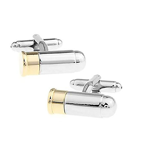 

judaica place weapon cuff links with cufflink display gift box (opened bullet)