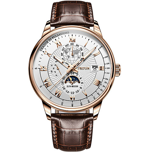 

multi-function six-pin mechanical watch business waterproof leather belt men's watch