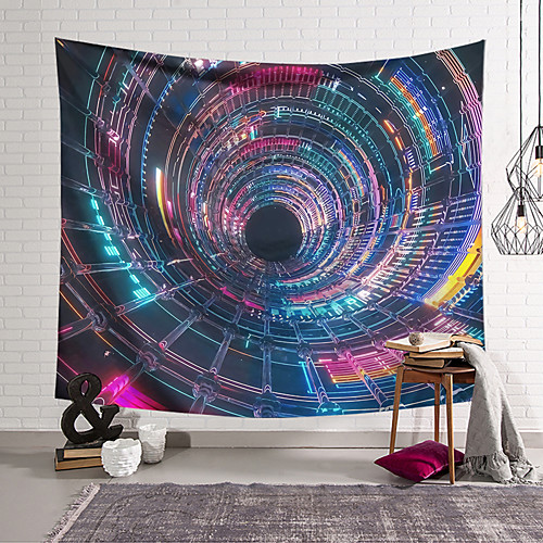 

Wall Tapestry Art Decor Blanket Curtain Hanging Home Bedroom Living Room Decoration Polyester Sci-Fi Tunnel