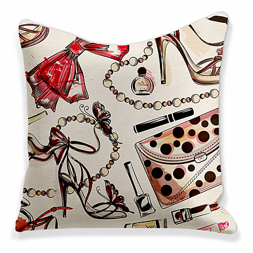 

Cushion Cover 1 Pc Linen Soft Decorative Square Throw Pillow Cover Cushion Case Pillowcase for Sofa Bedroom 45 x 45 cm (18 x 18 Inch) Holiday Superior Quality Mashine Washable