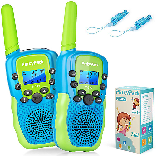 

Birthday Gift Kids Toys for 3-12 Year Old Boys Girls Toddlers Kids Walkie Talkies Toys for Indoor Outdoor Games, Long Range 3KM 22 Channels 2 Way Radio with Flashlight 2 PCS