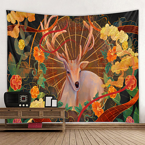 

Wall Tapestry Wall Hanging Art Deco Blanket Curtain Hanging at Home Bedroom Living Room Decoration Mural Deer