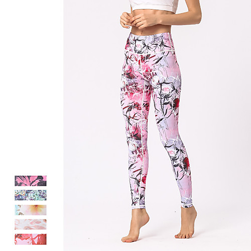 

Women's High Waist Yoga Pants Cropped Leggings Tummy Control Butt Lift Breathable Black / Red White Purple Spandex Yoga Fitness Gym Workout Sports Activewear High Elasticity Skinny / Athletic