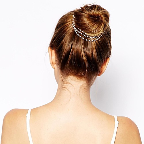 

Classic Retro Alloy Headpiece with Pearls / Tassel 1 Piece Special Occasion / Party / Evening Headpiece