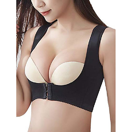 

women chest brace up posture corrector shapewear vest chest supports crop top black 3xl