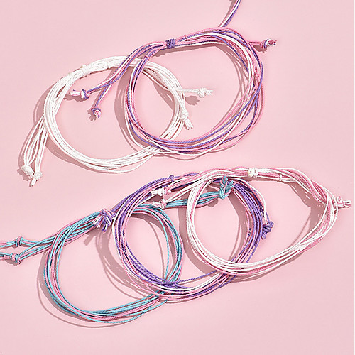 

Leg Chain Fashion Vintage Classic Women's Body Jewelry For Street Gift Braided Padded Fabric Weave Rainbow 5pcs