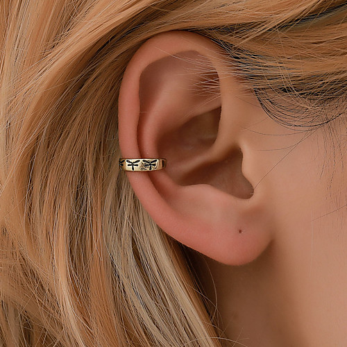 

Women's Ear Clips Single Earring Classic Dragonfly Stylish Simple Fashion Vintage Boho Earrings Jewelry Gold / Silver For Birthday Street Gift Date Festival 1pc