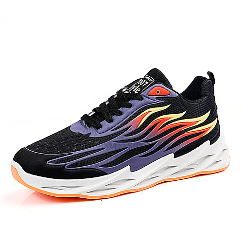 

Men's Trainers Athletic Shoes Casual Daily Walking Shoes PU Breathable Wear Proof Black and White Orange / Black Gray Spring