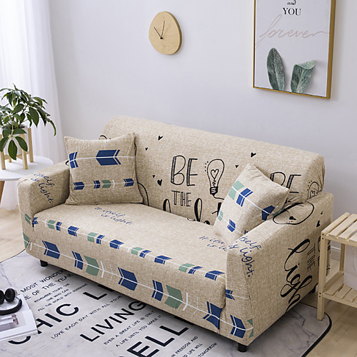 

Sofa Cover Letter Print 1 Pc Couch Cover Furniture Protector Soft Stretch Slipcover Spandex Jacquard Fabric Super Fit for 14 Cushion Couch and L Shape SofaEasy to Install(1 Free Cushion Cover)
