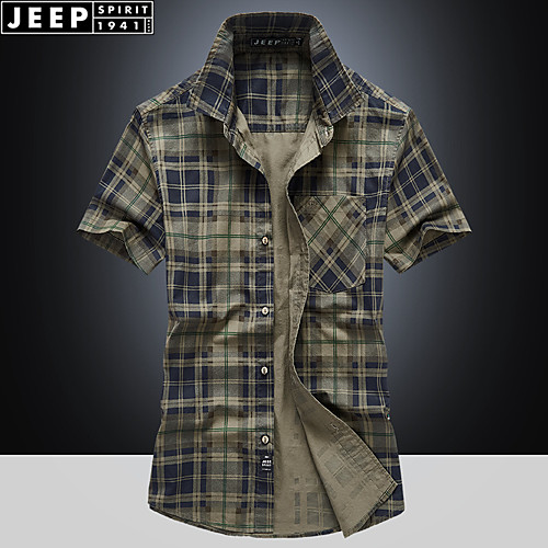 

Men's Hiking Shirt / Button Down Shirts Fishing Shirt Short Sleeve Jacket Shirt Top Outdoor Quick Dry Lightweight Breathable Sweat wicking Autumn / Fall Spring gxb5387Army Green gxb5387khaki