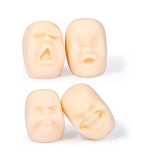 

4PCS Squeeze Squishies Toy Human Emotion Face Vent Ball Relieve Stress Balls Time-Killers Antistress Funny Toys Gifts