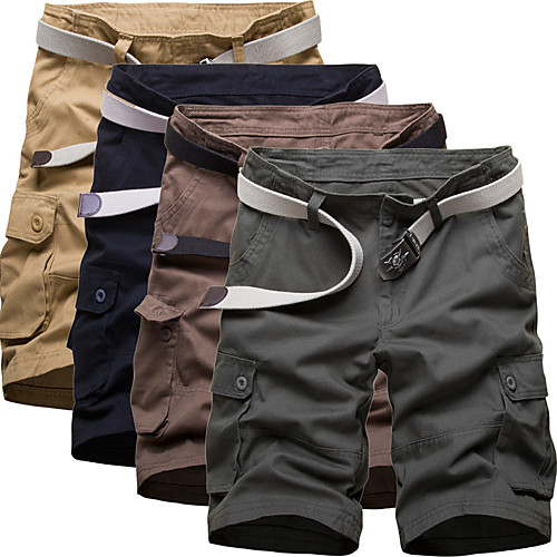 

Men's Hiking Shorts Hiking Cargo Shorts Tactical Shorts Ventilation Multi-Pockets Quick Dry Breathable Summer Camo / Camouflage Cotton Bottoms for Hunting Fishing Casual Black Army Green Khaki S M L