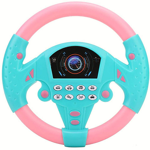 

Simulated Driving Controller 213.521cm Co-Driver Simulated Steering Wheel Educational Music Toy for Children Kids 4 5 6 Years Old (Pink Blue)