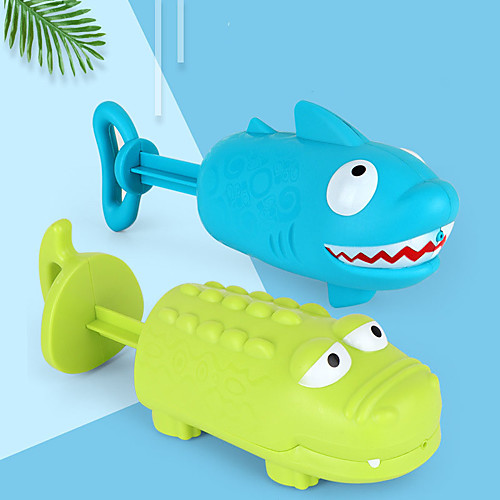 

Bathroom Baby Shower Pull-out Water Gun Crocodile Shark Water Fight Baby Playing in Water Baby Toy with Animal Pattern