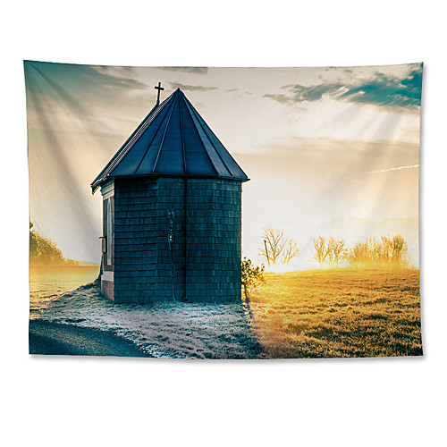 

Wall Tapestry Art Decor Blanket Curtain Hanging Home Bedroom Living Room Polyester Church Scenery