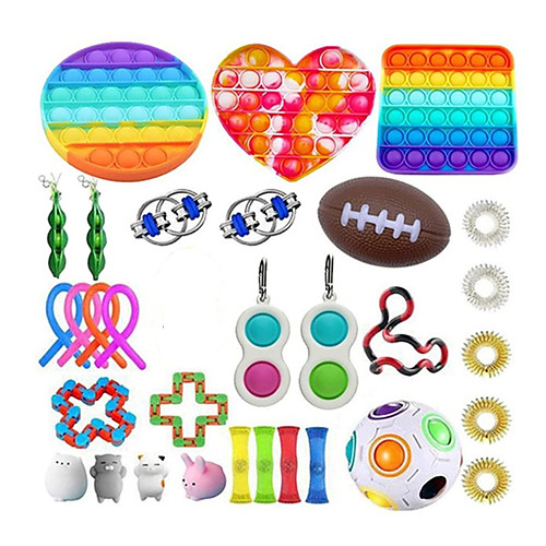 

31pcs Fidget Sensory Toy Set Stress Relief Toys Autism Anxiety Relief Stress Pop Bubble Fidget Sensory Toy For Kids Adults