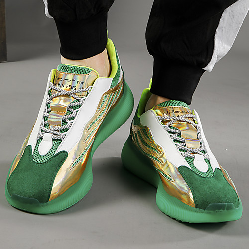 

Men's Trainers Athletic Shoes Sporty Casual Athletic Running Shoes Basketball Shoes Tissage Volant Breathable Non-slipping Wear Proof White Black Green Fall Spring