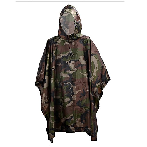 

Men's Hunting Jacket Outdoor Windproof Totally Waterproof (20,000mm) Wearproof Fall Spring Summer Camo Polyester Jungle camouflage