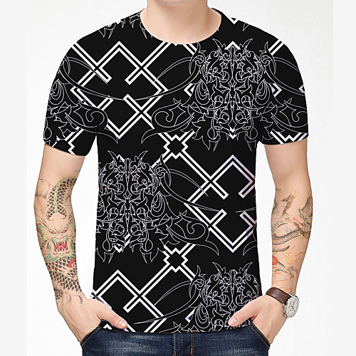

Men's T shirt 3D Print Dragon Graphic Graphic Prints 3D Print Short Sleeve Daily Tops Chinese Style Casual White Black