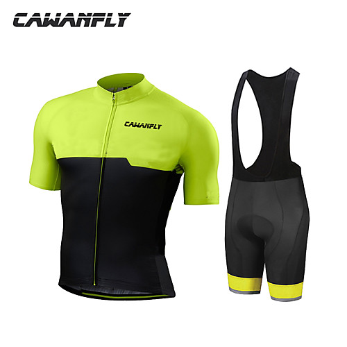 

CAWANFLY Boys' Short Sleeve Cycling Padded Shorts Cycling Jersey with Bib Shorts Cycling Jersey with Shorts Spandex RedBlack Bule / Black GrayGreen Bike Shorts Breathable Sports Geometic Mountain