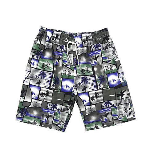 

Men's Swim Shorts Swim Trunks Bottoms Breathable Quick Dry Drawstring - Swimming Diving Surfing Floral / Botanical Tie Dye Autumn / Fall Spring Summer / Micro-elastic