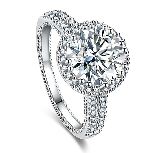 

moissanite round bag 3 carat ring female double row diamond pattern ring