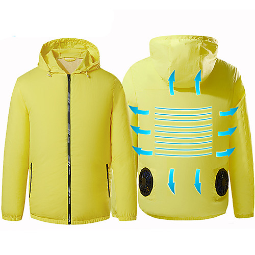 

Summer Cooling Jacket Cool Fan Ice USB Air Conditioning Clothes Hiking Skin Jacket Top Outerwear hunting Hiking Fishing Coat