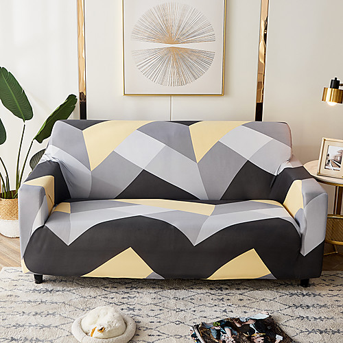 

Sofa Cover Geometry Print Furniture Protector Soft Stretch Spandex Jacquard Fabric