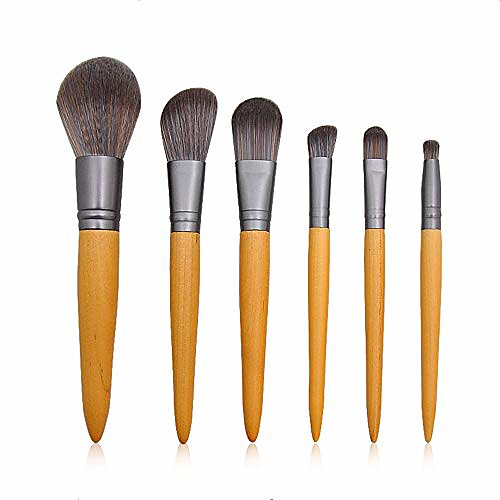 

makeup brush professional makeup brushes 6 pcs travel makeup brush set for daily use brush sets (color : wood color, size : 12x18x2.5cm)