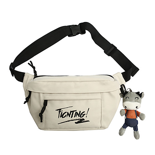 

Men's Unisex Bags Fanny Pack Daily Bum Bag MessengerBag White Black