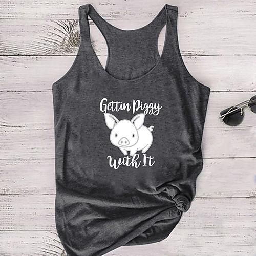 

Women's Yoga Top Racerback Fashion White Black Gray Cotton Fitness Gym Workout Running Tank Top T Shirt Sport Activewear Moisture Wicking Quick Dry Lightweight Breathable High Elasticity