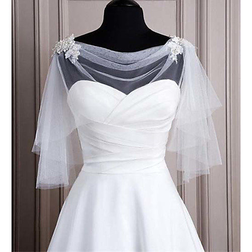 

Sleeveless Elegant / Bridal Polyester Party / Party / Evening Women's Wrap With Embroidery