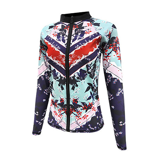 

Women's Diving Rash Guard Spandex Swimwear Quick Dry Breathable Long Sleeve Front Zip - Swimming Diving Surfing Autumn / Fall Spring Summer