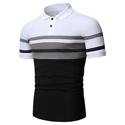 

Men's Golf Shirt non-printing Graphic Short Sleeve Casual Tops Black / White / Summer