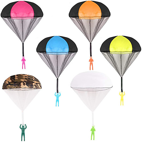 

6PCS Parachute Toy Tangle Free Throwing Hand Throw Flying Toys No Battery for Children Kids Outdoor Play Gifts