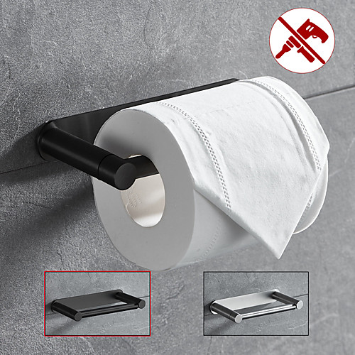 

Rotatable/Foldable Toilet Paper Holder Self-adhesive Roll Paper Holder 304 Stainless Steel Paper Towel Holder Brushed