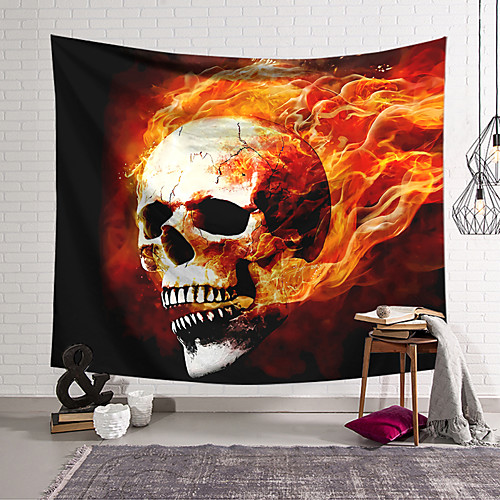 

Wall Tapestry Art Decor Blanket Curtain Hanging Home Bedroom Living Room Decoration Polyester Skull