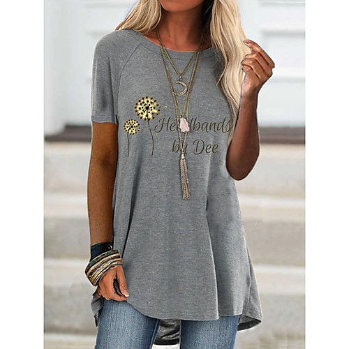 

2021 amazon aliexpress spring new foreign trade cross-border fashion women's short-sleeved flower offset printing t-shirt 9110