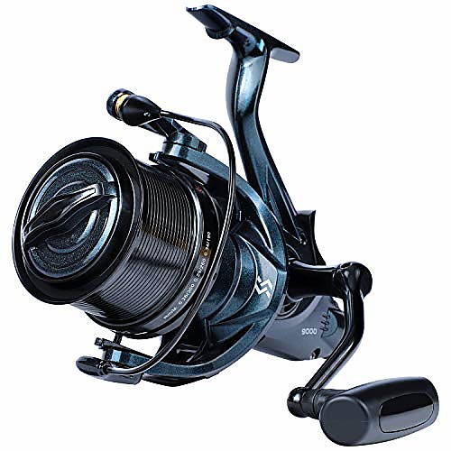 

sougayilang spinning reel,ultra smooth powerful fishing reel 131 metal body surf fishing reels for catfish walleyes-9000