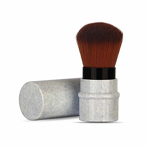 

makeup foundation brush stretchable handle blusher short marbling makeup foundation brush (blue)