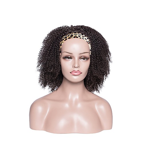 

2021 new headband wig amazon fashion wig female fluffy small volume chemical fiber headgear with turban wig