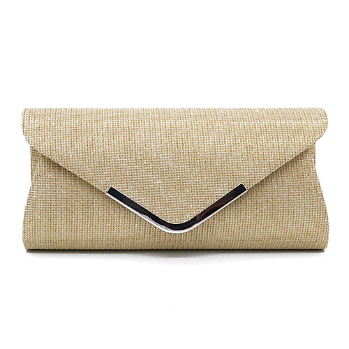

Women's Bags Polyester Clutch Solid Color Daily Evening Bag Black Gold Silver Gray