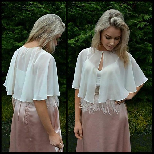 

Sleeveless Bohemian Style / Elegant Chiffon Daily / Tea Party Women's Wrap With Solid