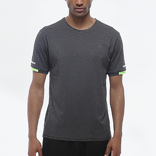 

Men's Tee / T-shirt Reflective Strip Crew Neck Stripes Sport Athleisure T Shirt Top Short Sleeves Breathable Moisture Wicking Soft Comfortable Everyday Use Casual Daily Outdoor Exercising