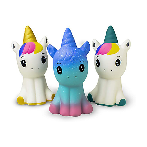 

Slow Rising Squishies Pack Squishy Unicorns 4.8inch 3 PCS Soft Scented Cute Kawaii Colorful Animal Stress Relief Toy Squeeze Toys for Kids and Adults