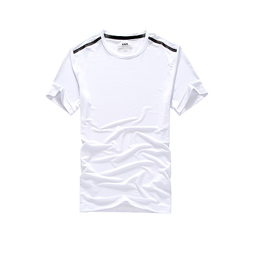 

Men's T shirt Hiking Tee shirt Short Sleeve Tee Tshirt Top Outdoor Lightweight Breathable Quick Dry Sweat wicking Autumn / Fall Spring POLY Elastane White Black Grey Hunting Fishing Climbing