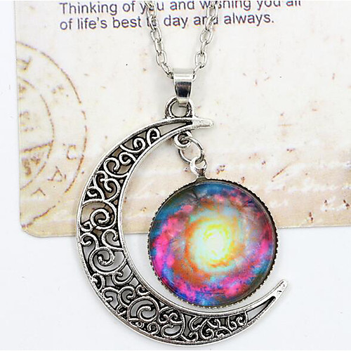 

Women's Pendant Necklace Charm Necklace Moon Precious Fashion Resin Alloy 53 cm Necklace Jewelry 1pc For Christmas Party Evening Street Gift Birthday Party