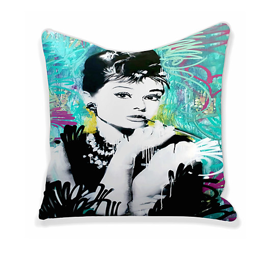 

Cushion Cover 1PC Linen Soft Print Square Throw Pillow Cover Cushion Case Pillowcase for Sofa Bedroom 45 x 45 cm (18 x 18 Inch) Superior Quality Mashine Washable